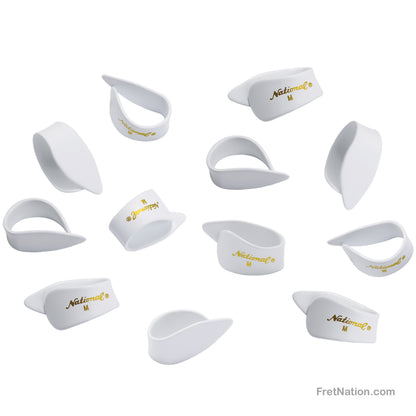 D'Addario D'Addario National Celluloid Thumb Picks Medium 12-pack White - NP7W-12