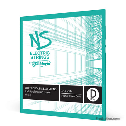 D'Addario D'Addario NS Single 3/4 Scale Electric Traditional Bass D String - NS612 3/4M Medium
