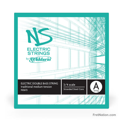 D'Addario D'Addario NS Single 3/4 Scale Electric Traditional Bass A String - NS613 3/4M Medium