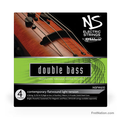 D'Addario D'Addario NS 3/4 Scale Electric Contemporary Bass String Set - NSFW610 3/4L Light