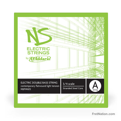 D'Addario D'Addario NS Single 3/4 Scale Electric Contemporary Bass A String - NSFW613 3/4L Light