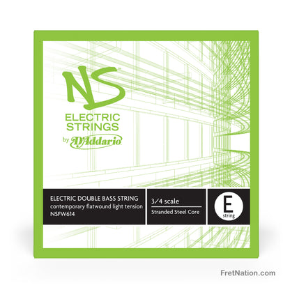 D'Addario D'Addario NS Single 3/4 Scale Electric Contemporary Bass E String - NSFW614 3/4L Light