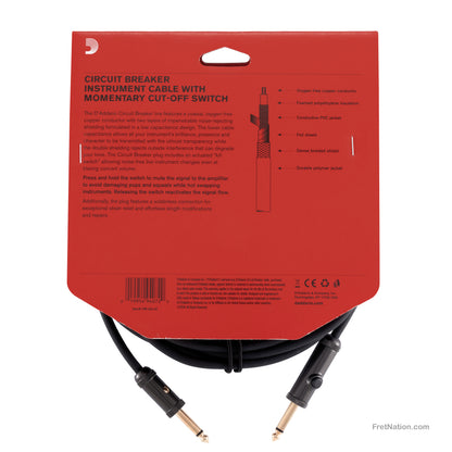 D'Addario D'Addario Circuit Breaker Momentary Mute Instrument Cable 20-Foot 1/4" - PW-AG-20