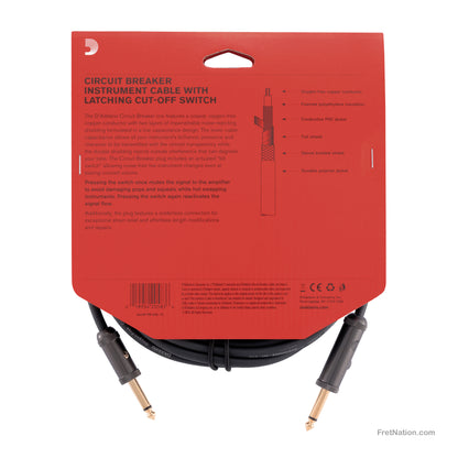 D'Addario D'Addario Circuit Breaker with Latching Cut-Off Switch 15-Foot 1/4" - PW-AGL-15