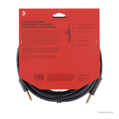 D'Addario D'Addario Circuit Breaker with Latching Cut-Off Switch 30-Foot 1/4" - PW-AGL-30