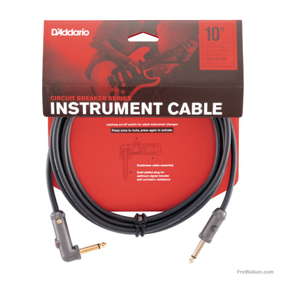 D'Addario D'Addario Circuit Breaker with Latching Cut-Off Switch 10-Foot 1/4" - PW-AGLRA-10