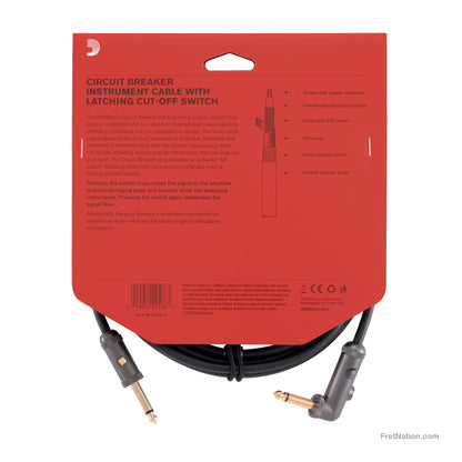 D'Addario D'Addario Circuit Breaker with Latching Cut-Off Switch 10-Foot 1/4" - PW-AGLRA-10