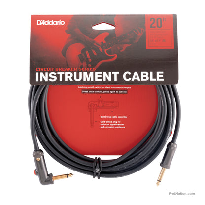 D'Addario D'Addario Circuit Breaker with Latching Cut-Off Switch 20-Foot 1/4" - PW-AGLRA-20