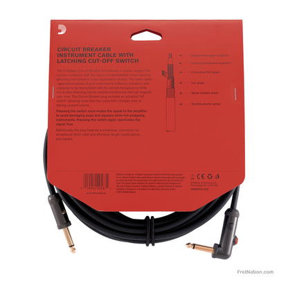 D'Addario D'Addario Circuit Breaker with Latching Cut-Off Switch 20-Foot 1/4" - PW-AGLRA-20