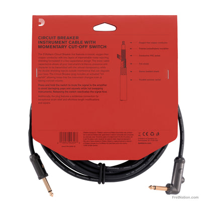 D'Addario D'Addario Circuit Breaker Instrument Cable 20-Foot 1/4" - PW-AGRA-20
