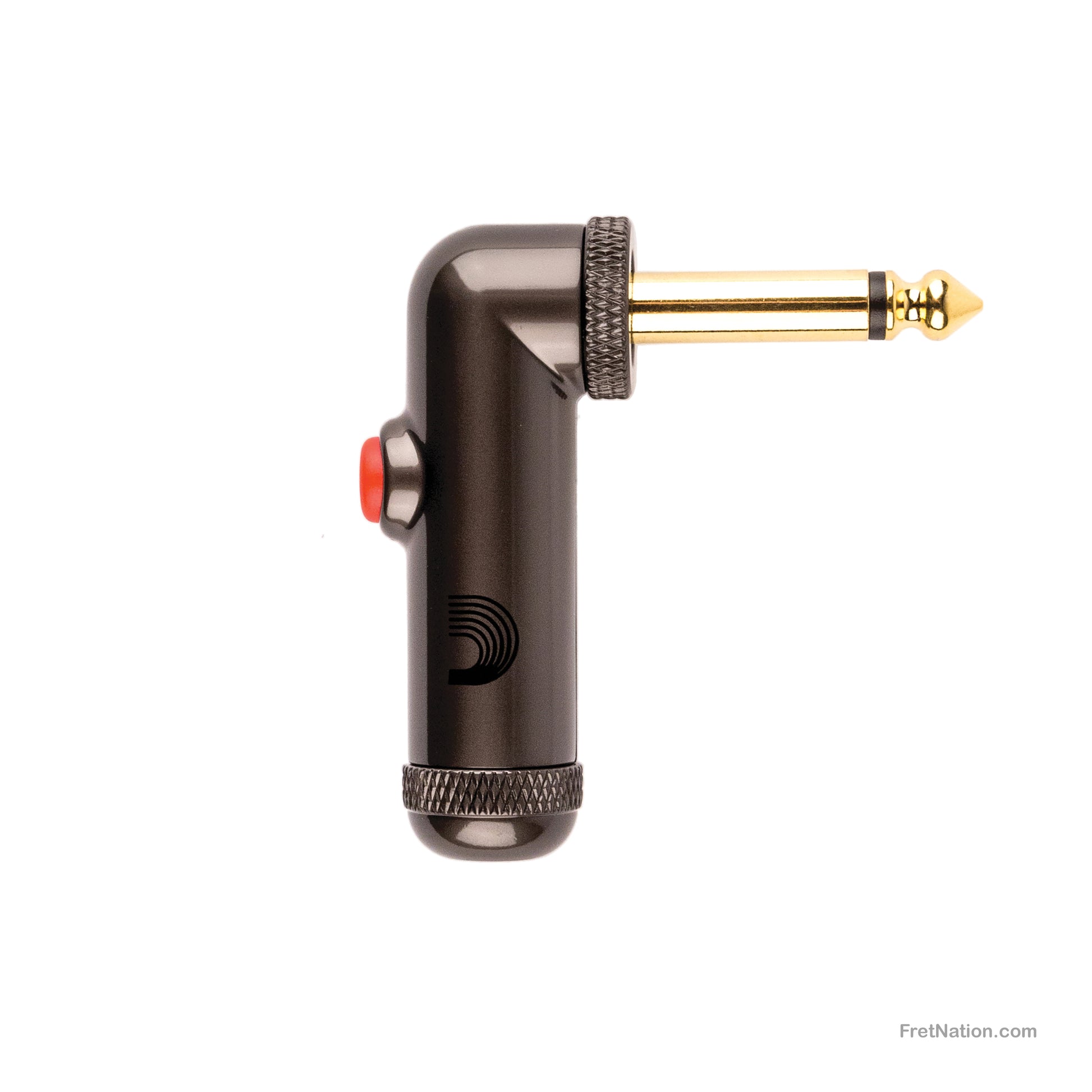 D'Addario D'Addario DIY Cable Station Solderless 1/4" Plug Right Angle w/ Latching Switch - PW-AGRAP-2