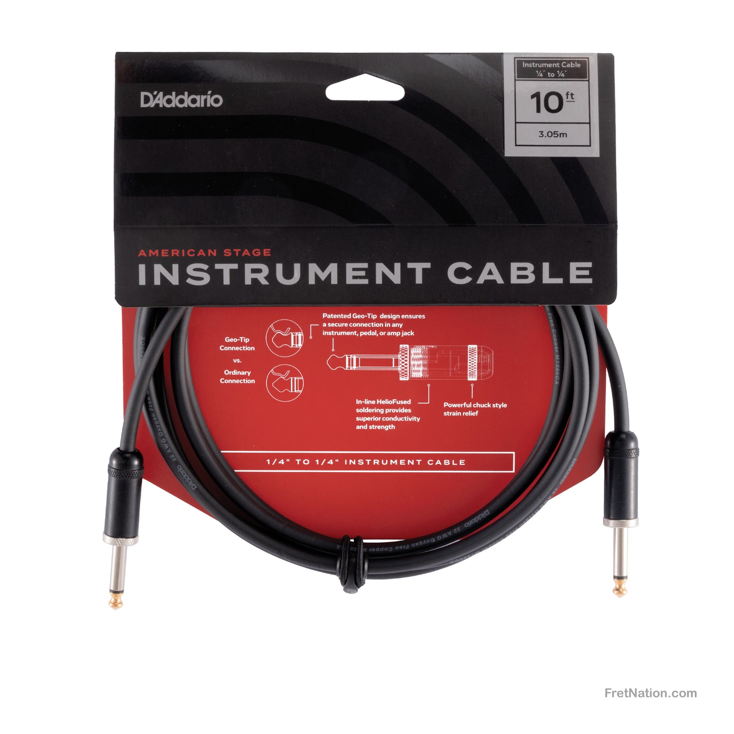 D'Addario D'Addario American Stage Instrument Cable 10-Foot 1/4" - PW-AMSG-10