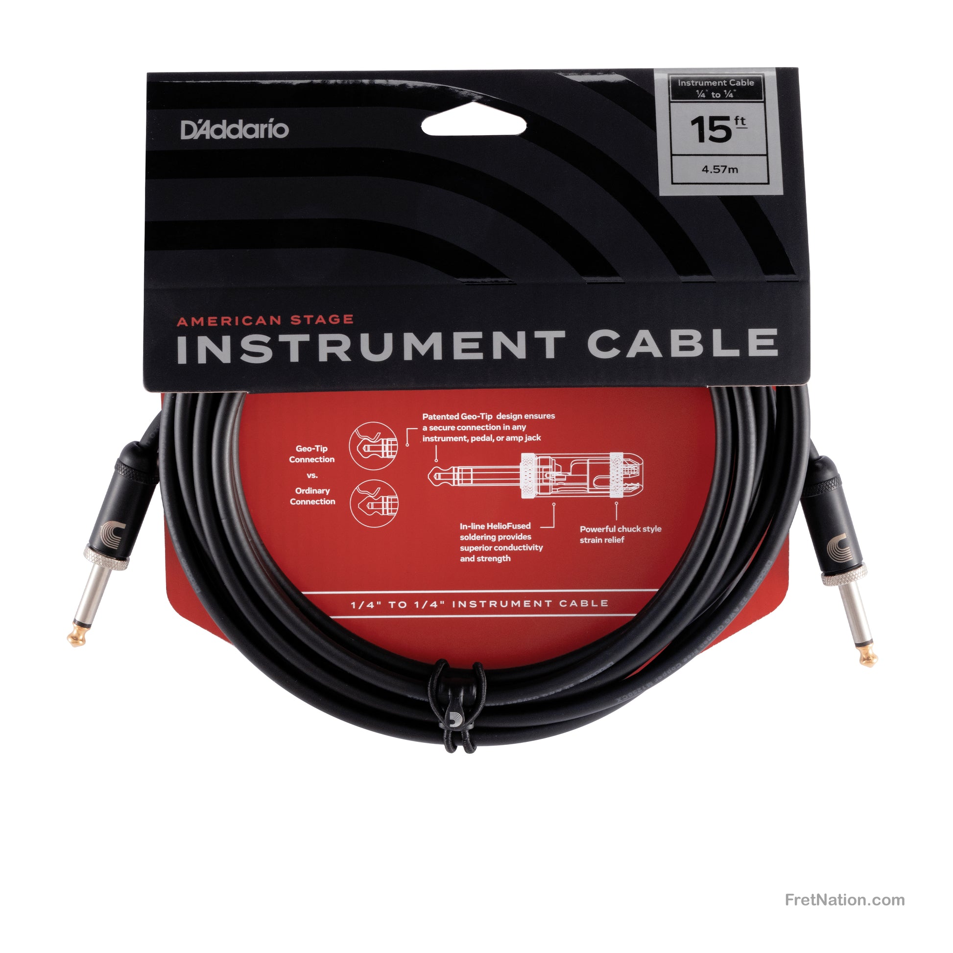 D'Addario D'Addario American Stage Instrument Cable 15-Foot 1/4" - PW-AMSG-15