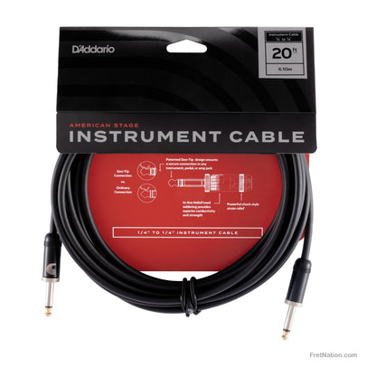 D'Addario D'Addario American Stage Instrument Cable 20-Foot 1/4" - PW-AMSG-20