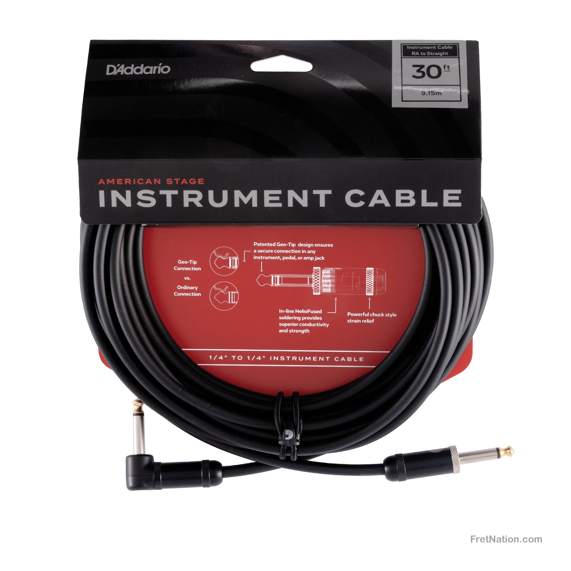 D'Addario D'Addario American Stage Instrument Cable 30-Foot 1/4" - PW-AMSGRA-30