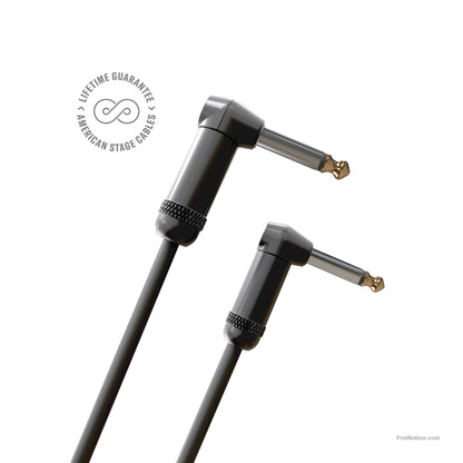 D'Addario D'Addario American Stage Instrument Cable Dual Right Angle 15-Foot 1/4" - PW-AMSGRR-15