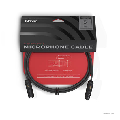 D'Addario D'Addario American Stage XLR Microphone/Powered Speaker Cable 05-Foot - PW-AMSM-05
