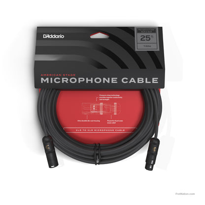 D'Addario D'Addario American Stage XLR Microphone/Powered Speaker Cable 25-Foot - PW-AMSM-25