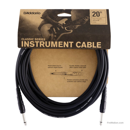 D'Addario D'Addario Classic Series Instrument Cable 20-Foot - PW-CGT-20