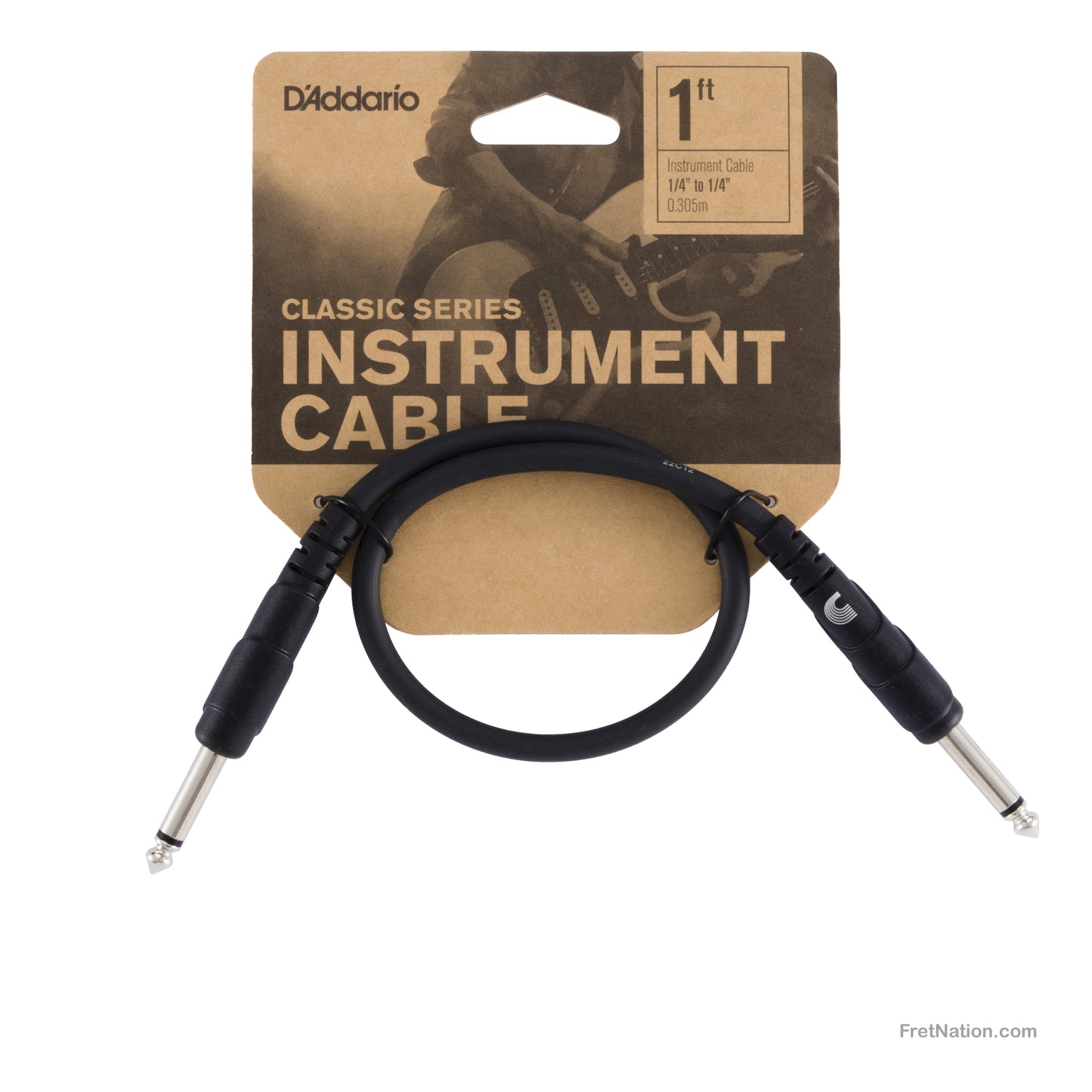 D'Addario D'Addario Classic Series Patch Cable 01-Foot - PW-CGTP-01