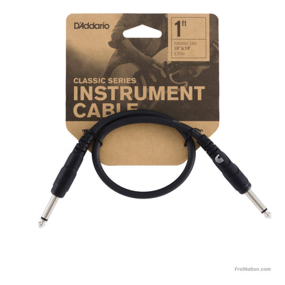 D'Addario D'Addario Classic Series Patch Cable 01-Foot - PW-CGTP-01