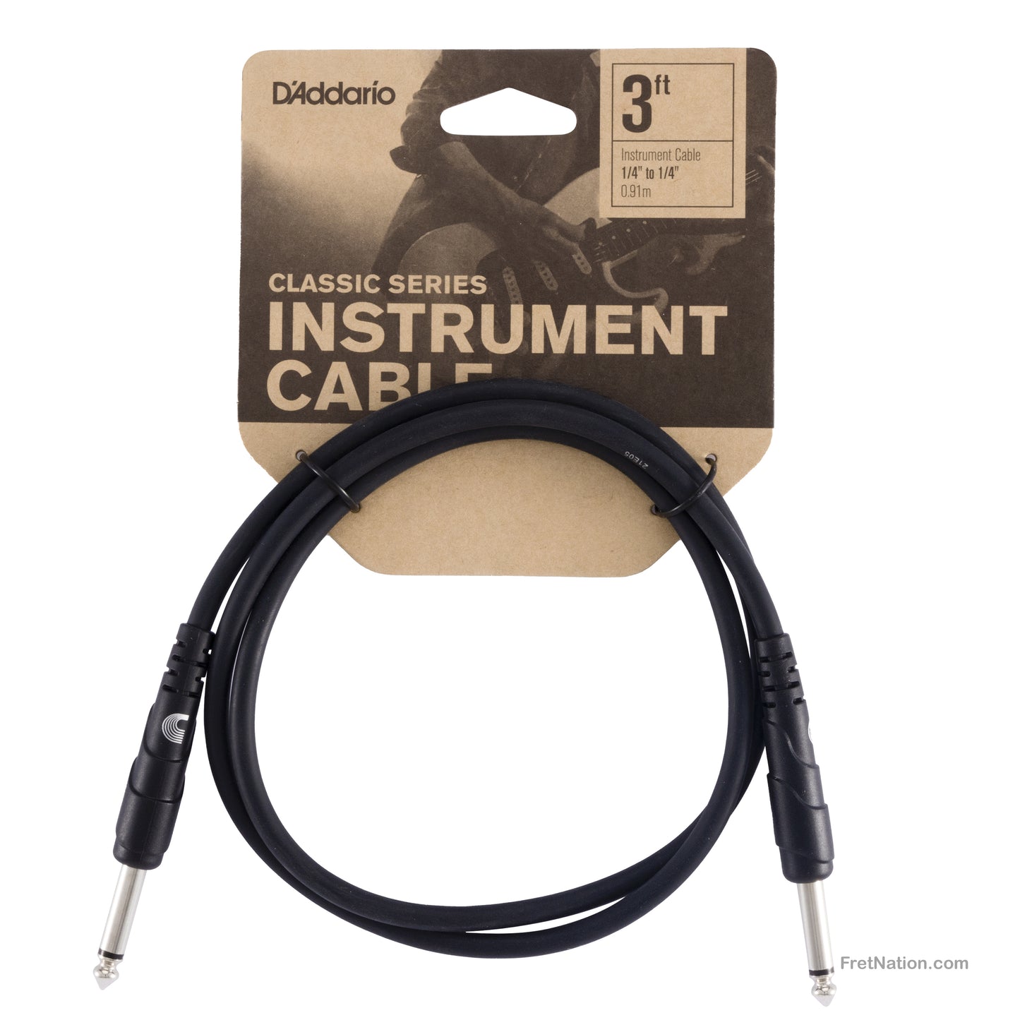 D'Addario D'Addario Classic Series Patch Cable 03-Foot - PW-CGTP-03