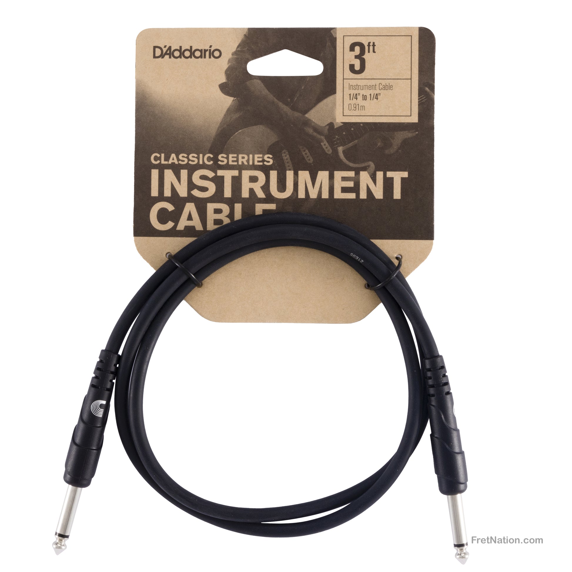 D'Addario D'Addario Classic Series Patch Cable 03-Foot - PW-CGTP-03
