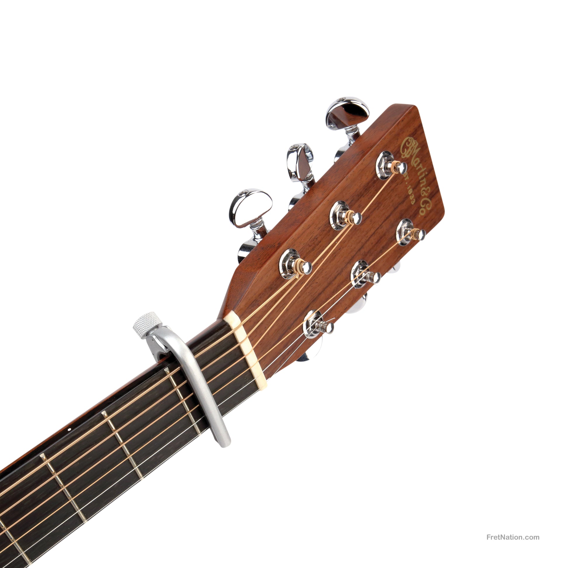 D'Addario D'Addario Pro Capo Acoustic Guitar and Electric Guitar - PW-CP-02S Silver