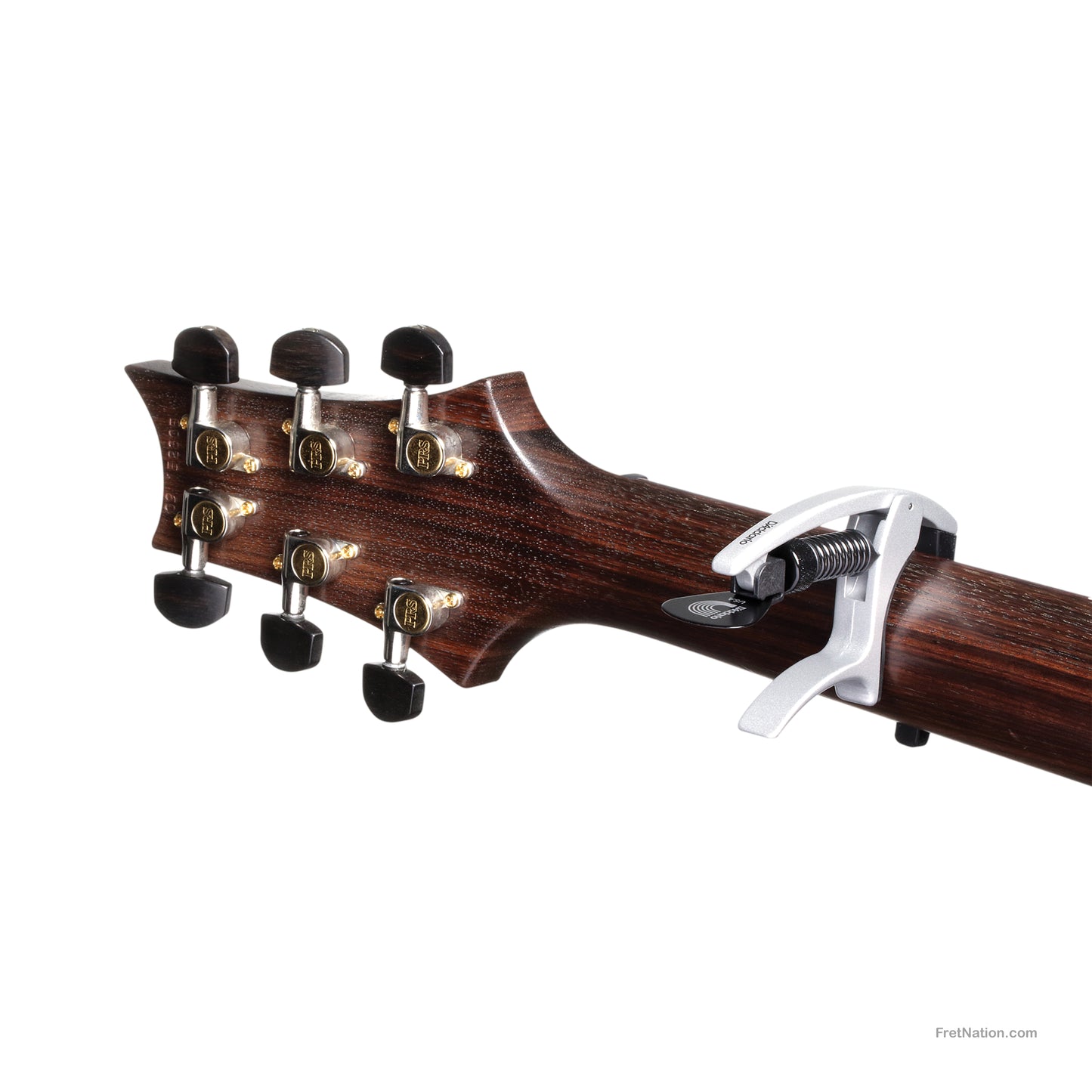 D'Addario D'Addario Tri-Action Capo Acoustic Guitar Electric Guitar - PW-CP-09S Silver