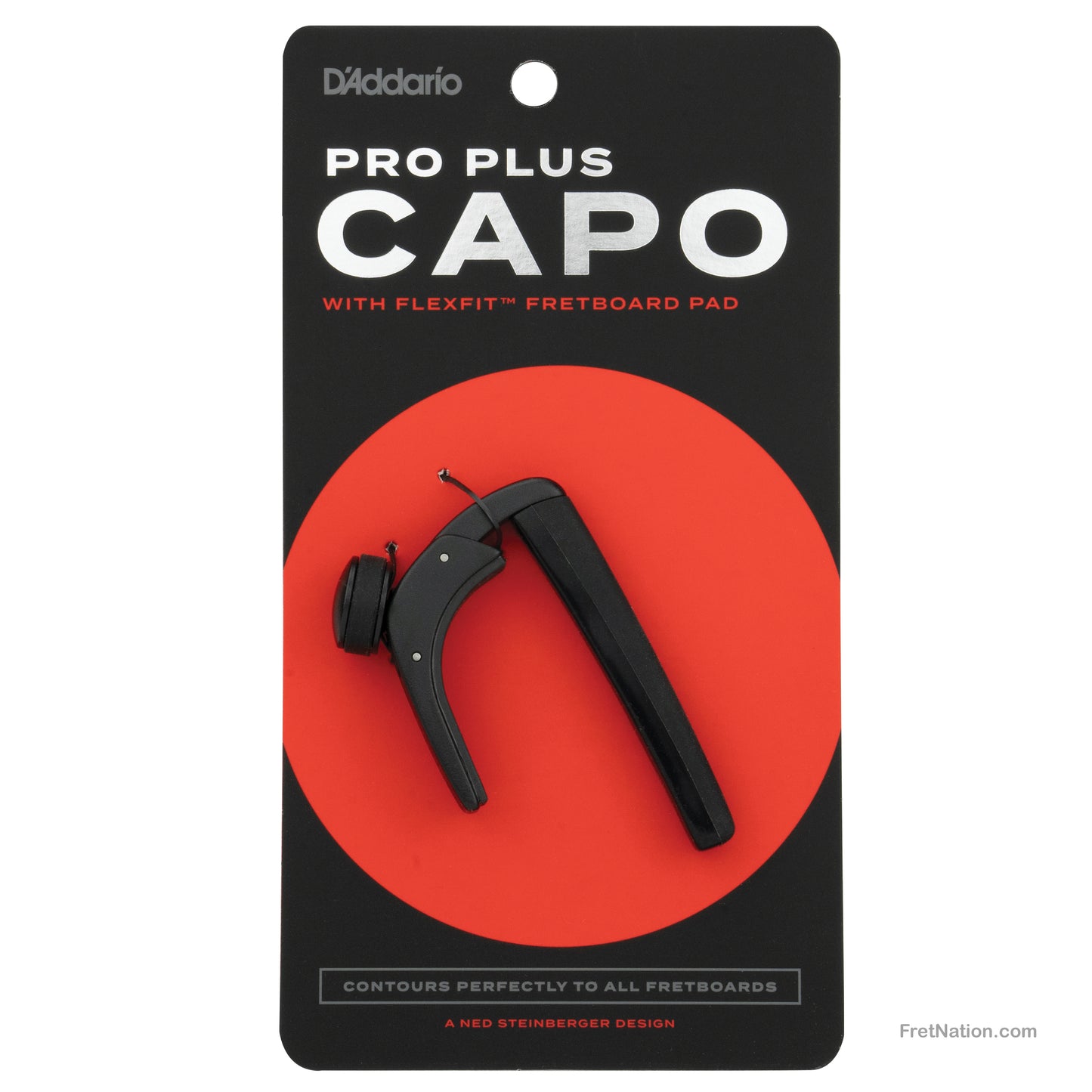 D'Addario D'Addario Pro Plus Capo Acoustic Guitar Electric Guitar 12 String - PW-CP-19 - Black