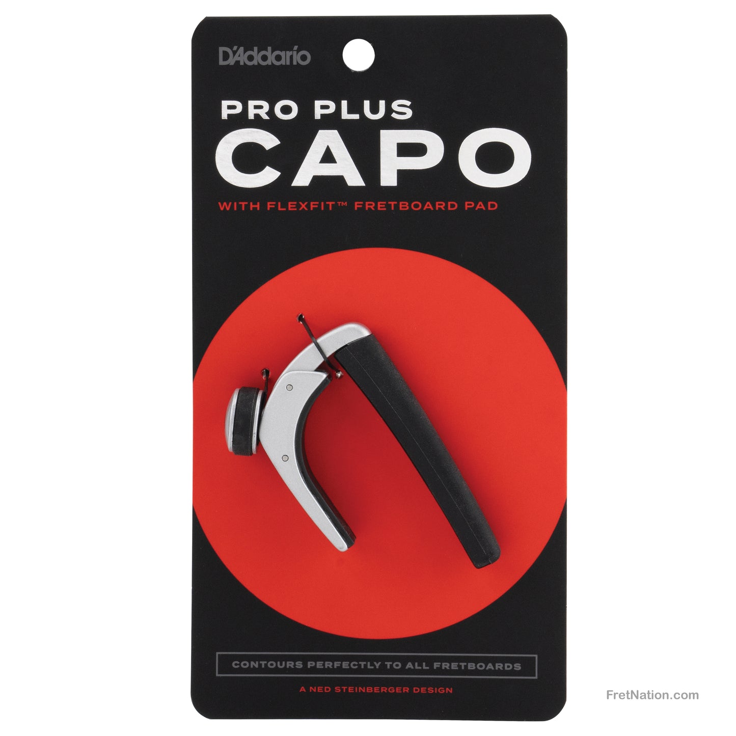 D'Addario D'Addario Pro Plus Capo Acoustic Guitar Electric Guitar 12 String - PW-CP-19S - Silver