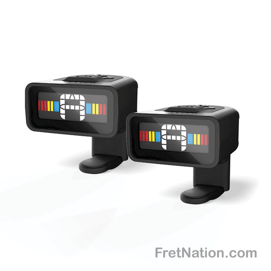 D'Addario D'Addario Micro Headstock Guitar Tuner Twin Pack - PW-CT-12TP Black