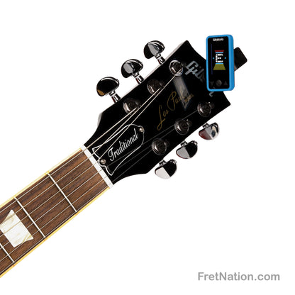 D'Addario D'Addario Eclipse Headstock Clip-On Tuner - PW-CT-17BU Blue