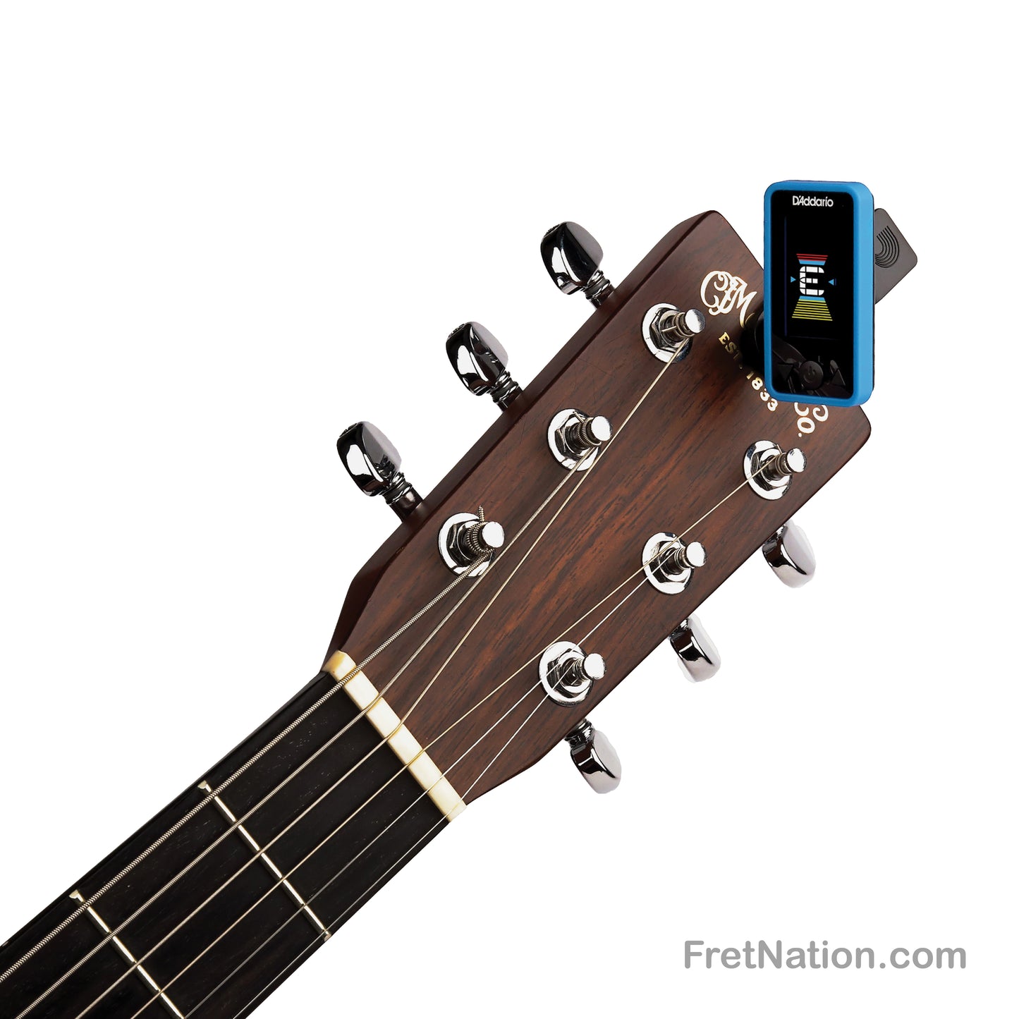 D'Addario D'Addario Eclipse Headstock Clip-On Tuner - PW-CT-17BU Blue
