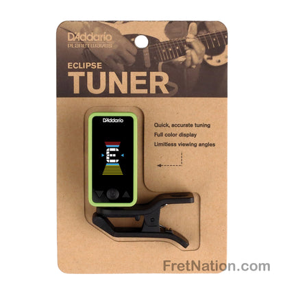 D'Addario D'Addario Eclipse Headstock Clip-On Tuner - PW-CT-17GN Green