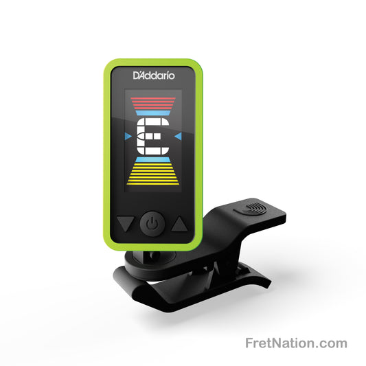 D'Addario D'Addario Eclipse Headstock Clip-On Tuner - PW-CT-17GN Green