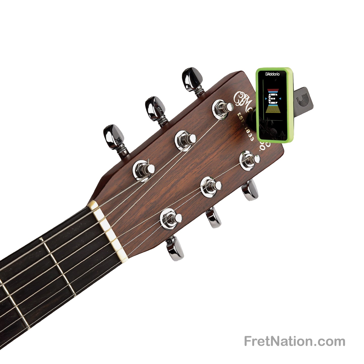 D'Addario D'Addario Eclipse Headstock Clip-On Tuner - PW-CT-17GN Green