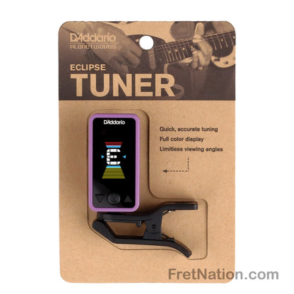 D'Addario D'Addario Eclipse Headstock Clip-On Tuner - PW-CT-17PR Purple