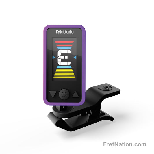 D'Addario D'Addario Eclipse Headstock Clip-On Tuner - PW-CT-17PR Purple