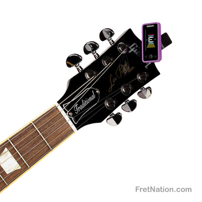 D'Addario D'Addario Eclipse Headstock Clip-On Tuner - PW-CT-17PR Purple