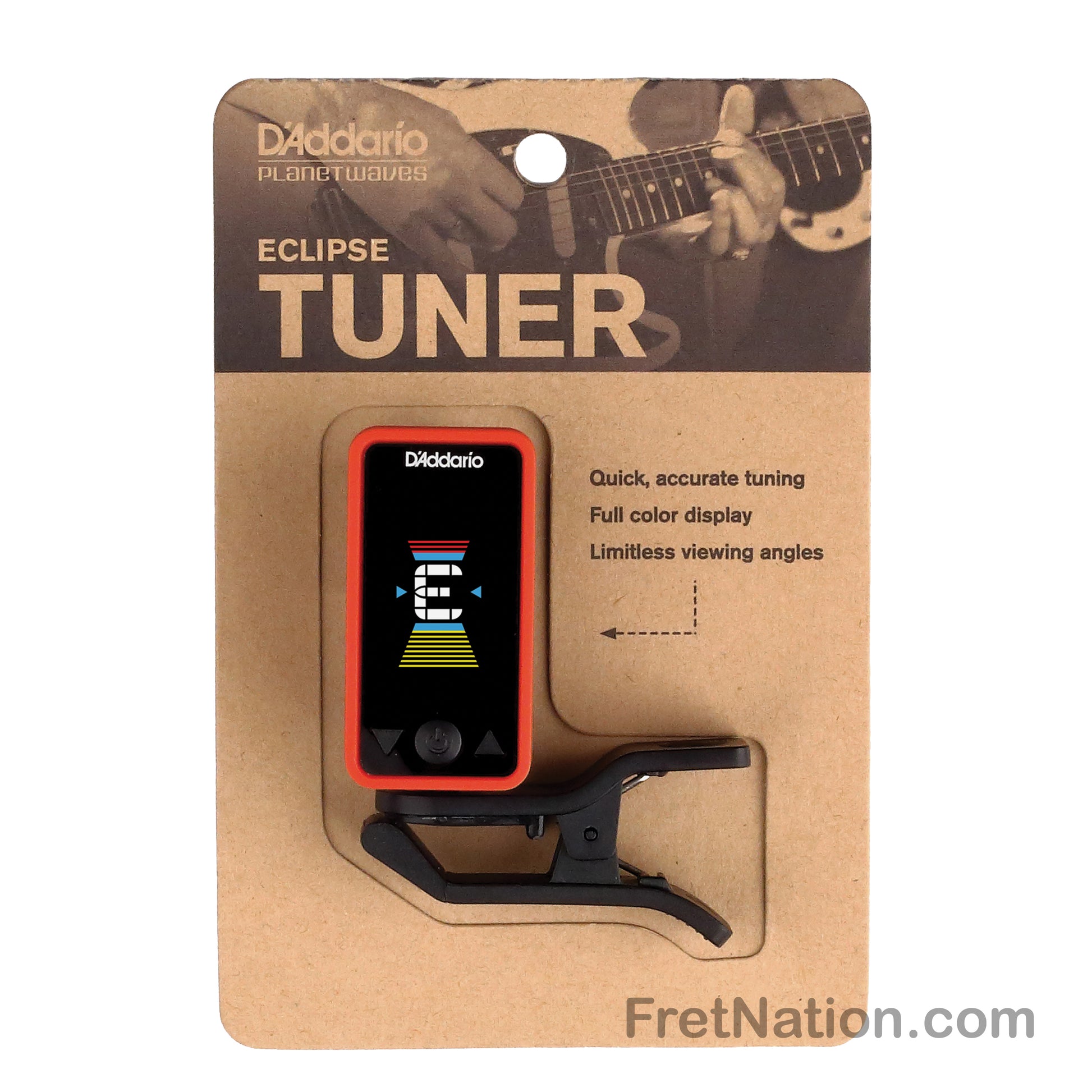 D'Addario D'Addario Eclipse Headstock Clip-On Tuner - PW-CT-17RD Red