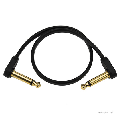 D'Addario D'Addario Custom Series Flat Instrument Patch Cable 01-Foot 1/4" - PW-FPRR-01