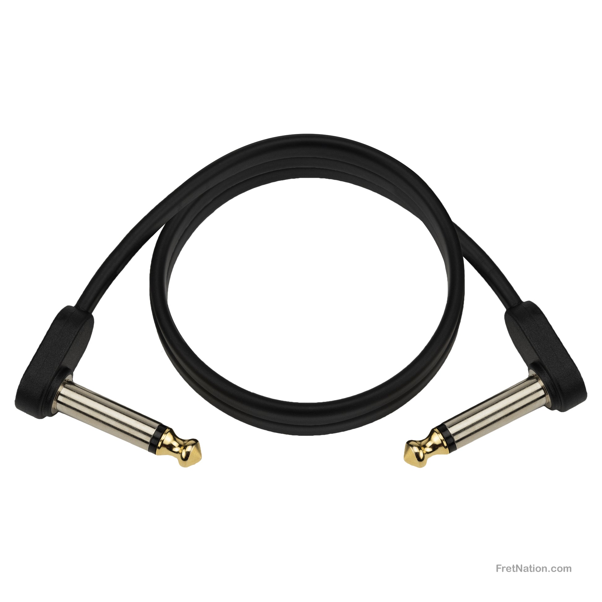 D'Addario D'Addario Custom Series Flat Instrument Patch Cable 02-Foot 1/4" - PW-FPRR-02