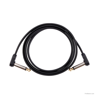 D'Addario D'Addario Custom Series Flat Instrument Patch Cable 03-Foot 1/4" - PW-FPRR-03