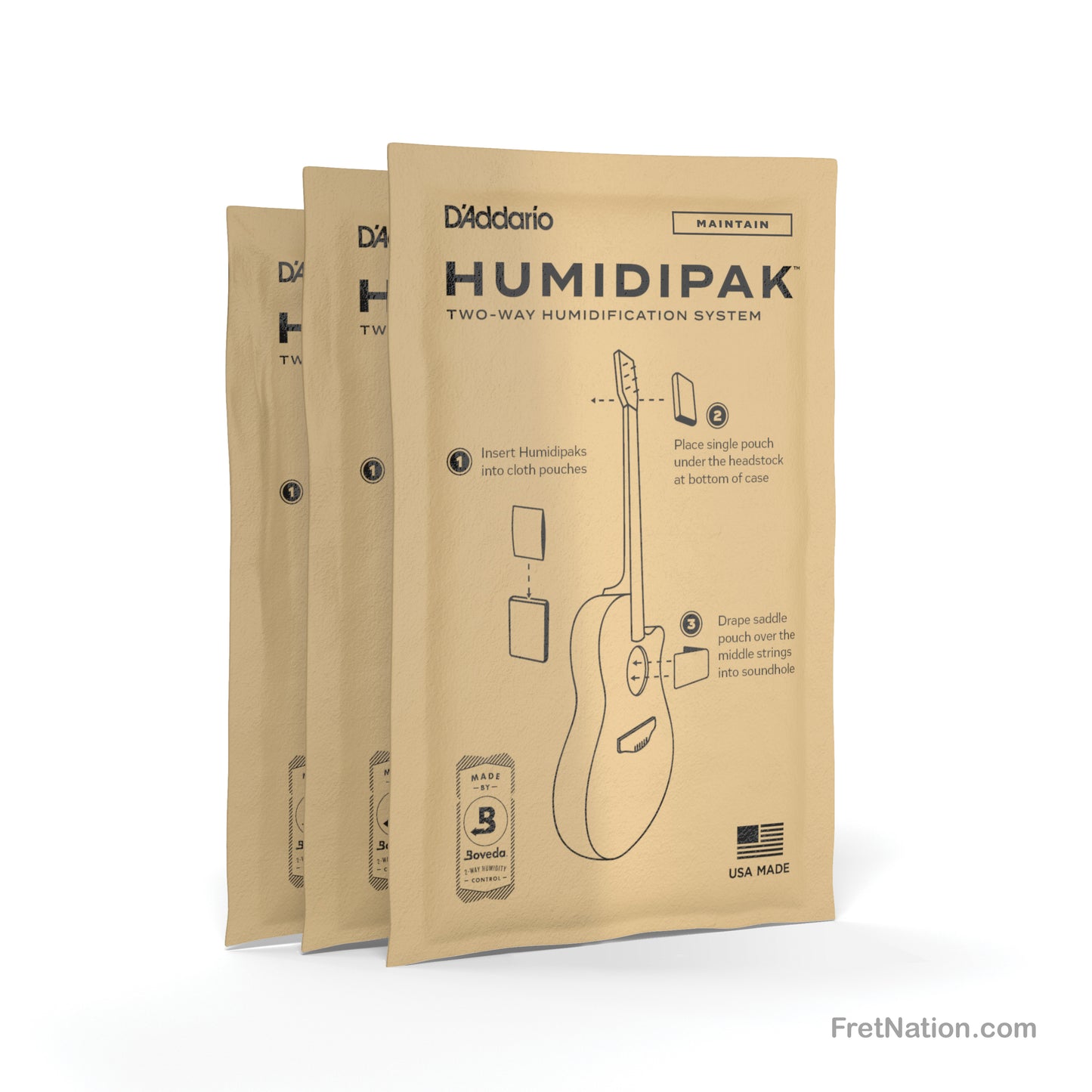 D'Addario D'Addario Humidipak System Replacement Packets 03-pack - PW-HPRP-03