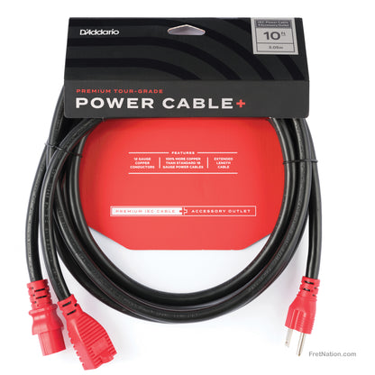D'Addario D'Addario IEC Power Cable+ 10' - PW-IECPB-10