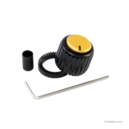 D'Addario D'Addario LokNob Standard Large Black/Gold - PW-LNL-01BG