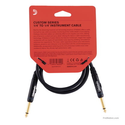 D'Addario D'Addario Custom Series Instrument Patch Cable 02-Foot 1/4" - PW-PC-02