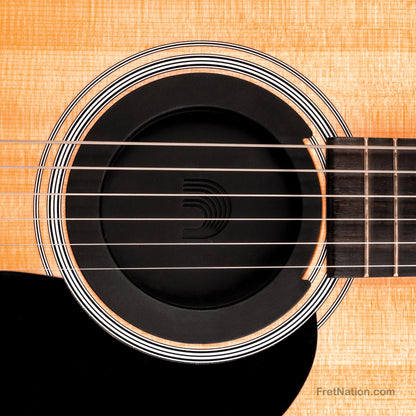 D'Addario D'Addario Screeching Halt Sound Hole Cover for Acoustic Guitar Large Black - PW-SH-01