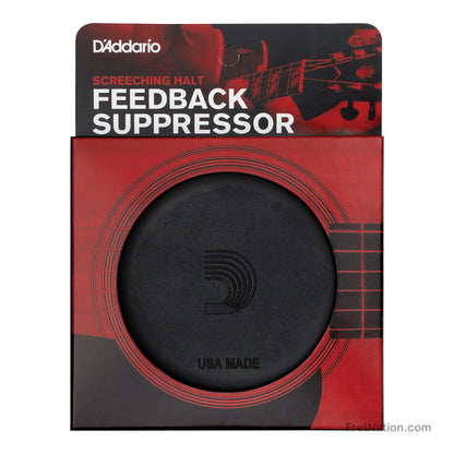 D'Addario D'Addario Screeching Halt Sound Hole Cover for Acoustic Guitar Large Black - PW-SH-01